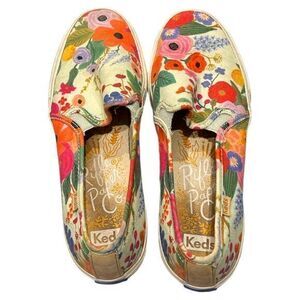 Keds x Rifle Paper‎ Co Garden Party Slip On Floral Sneakers Size 7.5